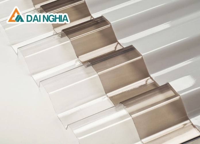 Tấm poly 5 sóng vuông dày 0.8mm