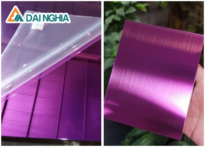 Ứng dụng tấm Inox tím trong ngoại thất