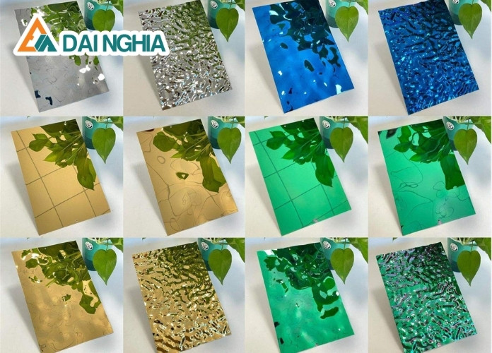 Bảng giá Inox 3D xanh gương sóng nước