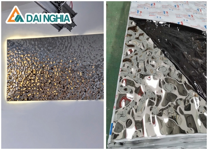 Bảng giá tham khảo inox 3D sóng nước