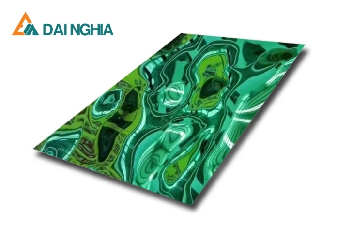 Ứng dụng của tấm Inox 3D xanh gương