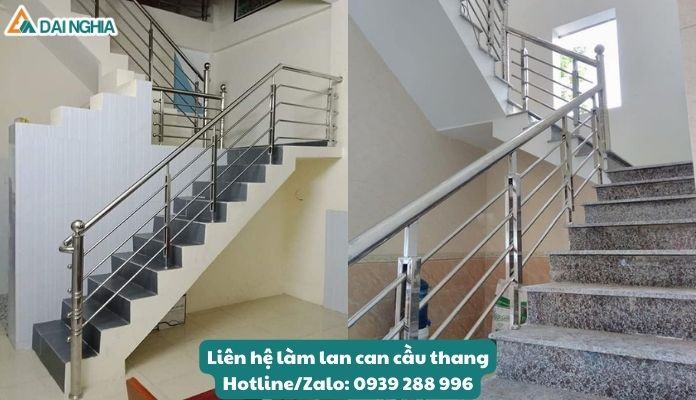 Tính hiện đại và sang trọng của mẫu lan can cầu thang bằng Inox