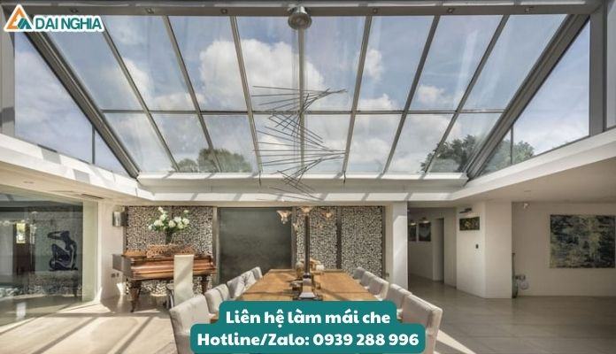 Mái che kính cường lực