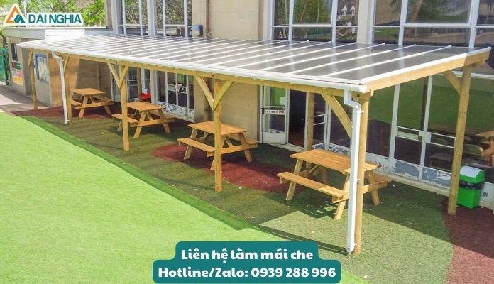 Mái che sân vườn, bàn ăn ngoài trời