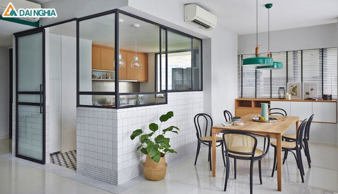 Vách ngăn tường kính cho hàng quán