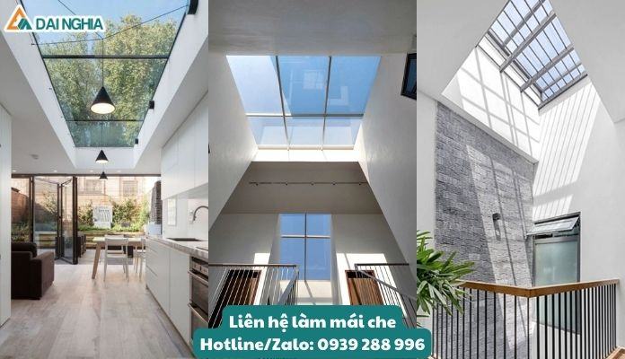 Ưu điểm nổi bật của mái che kính cường lực