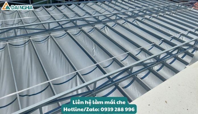 Mái bạt xếp - Báo giá thi công mái bạt xếp