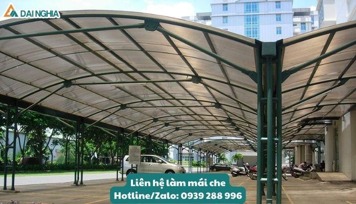 Mái che poly được ứng dụng ngày càng rộng rãi vì sự tiện lợi của chúng