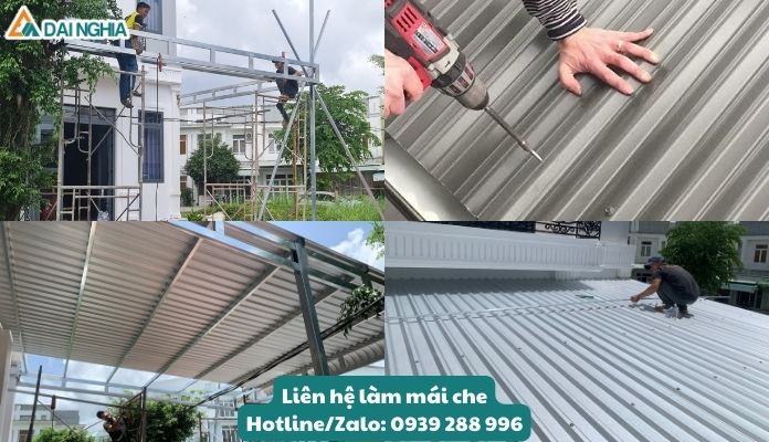 Quy tình lắp đặt mái che bằng tôn lạnh
