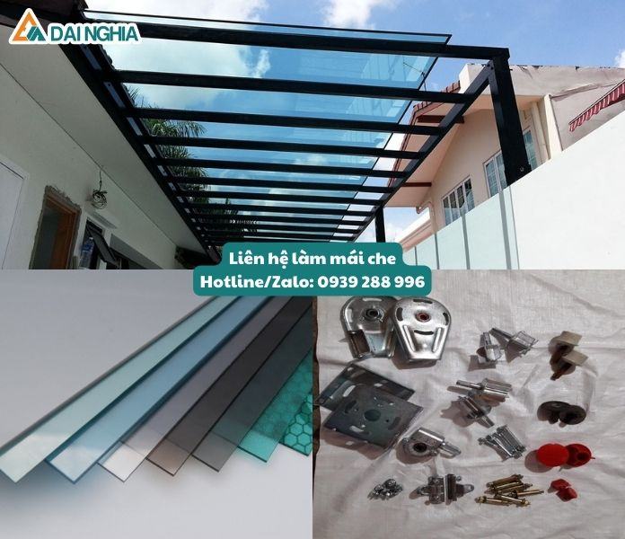 Các thành phần cấu tạo của mái che Polycarbonate