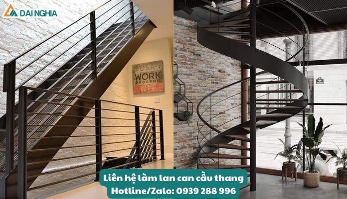 Kết nối giữa các tầng và không gian - Mẫu lan can cầu thang sắt vững chắc