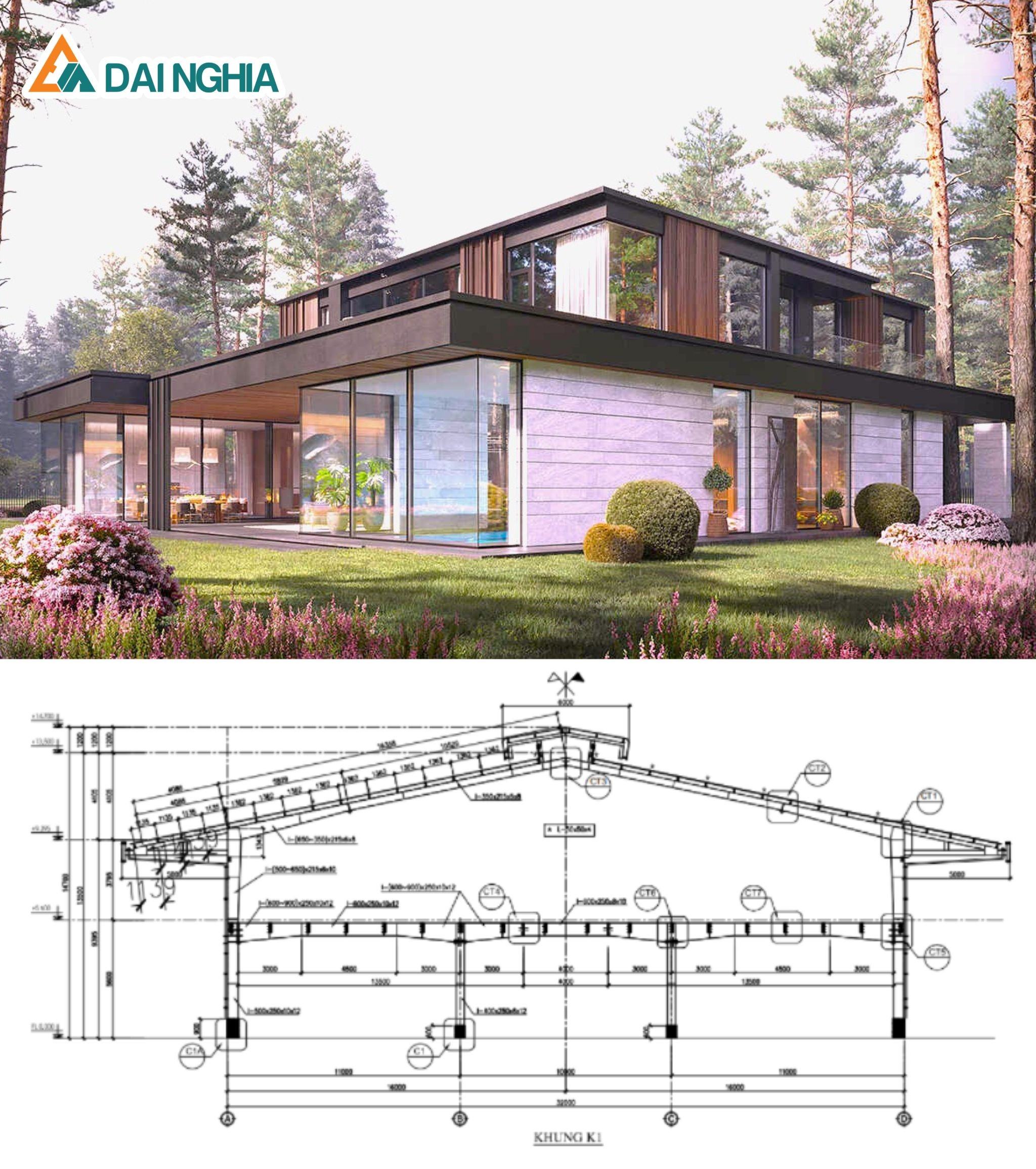 ban ve nha tien che 2 mai co hai tang