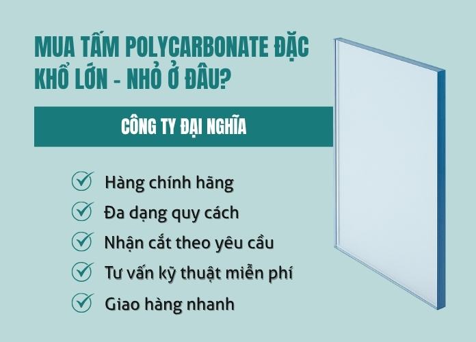 Mua tấm polycarbonate khổ lớn – nhỏ ở đâu?