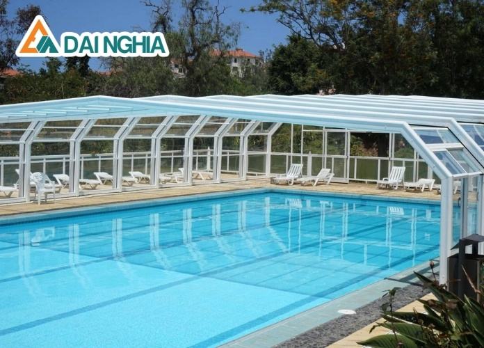 Các giải pháp mái che hồ bơi nhựa Poly