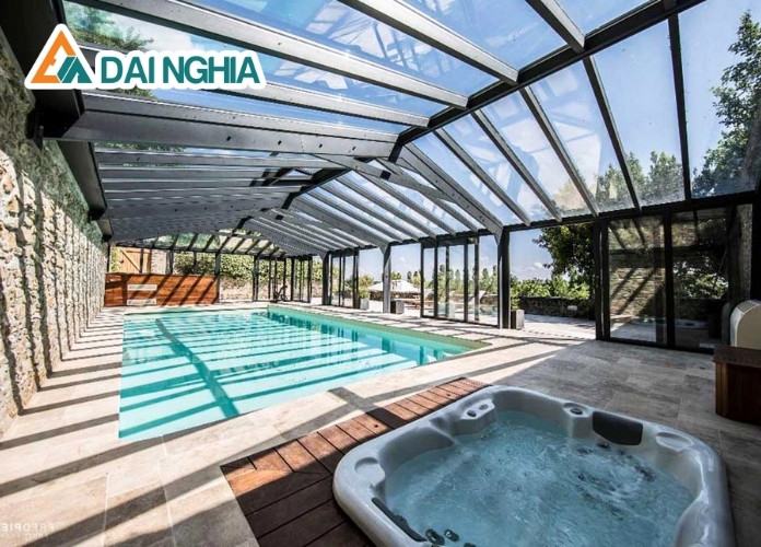 Lợi ích của giải pháp mái che hồ bơi nhựa Poly