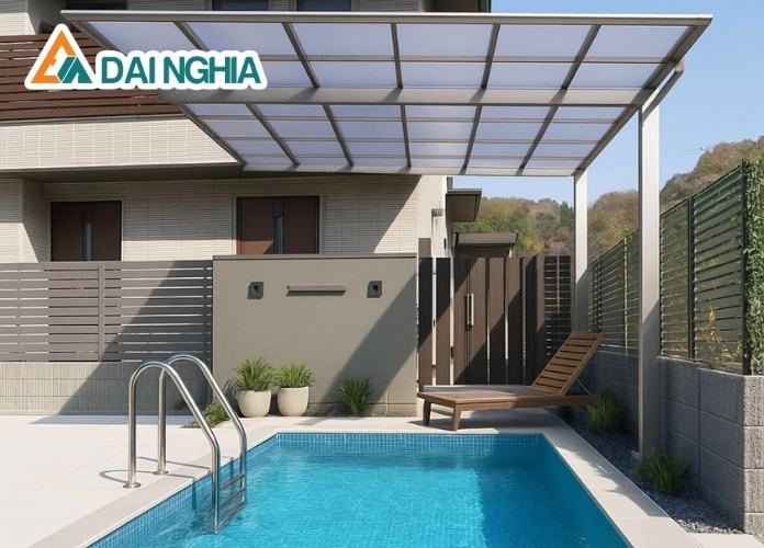 Mái che hồ bơi nhựa Polycarbonate là gì?