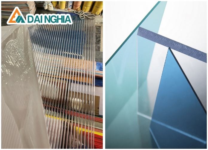 So sánh tấm poly đặc ruột và rỗng ruột về kích thước