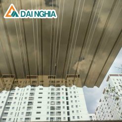 Tấm poly 7 sóng vuông dày 1mm cho mái lấy sáng