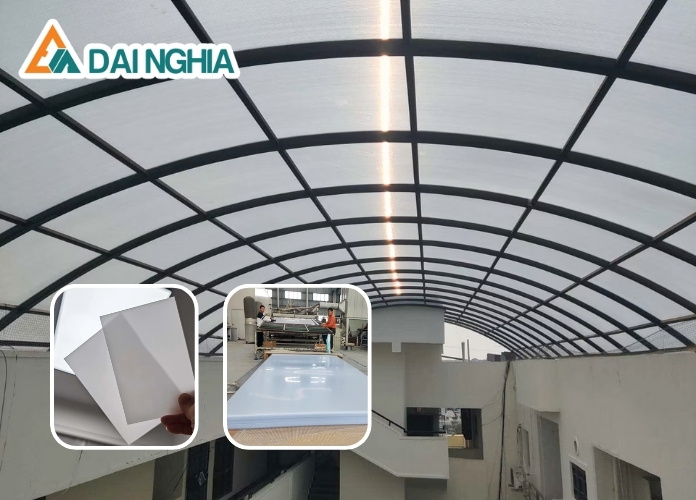 Tấm Poly đặc 2.2mm trắng sữa