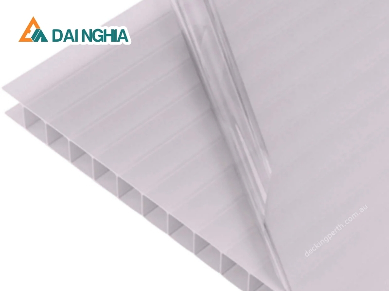 Báo giá tấm Poly rỗng 5mm bạc